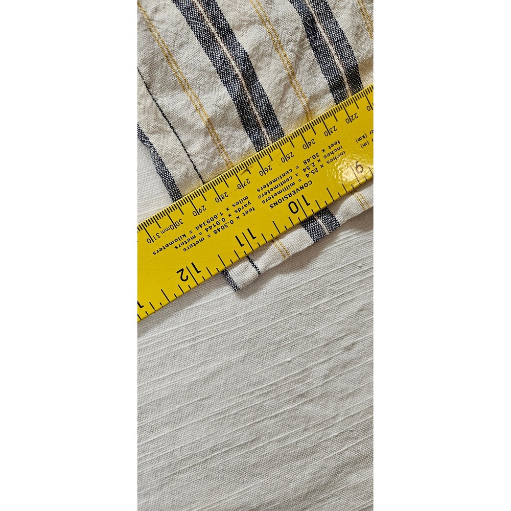 Cato Womens Striped Wide Leg Crop Pants Blue Yellow Elastic Waist Size M - Picture 6 of 8
